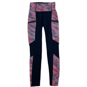 Athleta Polartec Fleece Lined Electra Powerlift Leggings Womens XS Blue